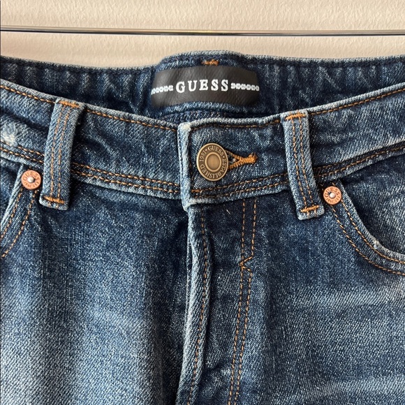 Guess Boy's Blue Distressed Straight Jeans - Picture 2 of 6